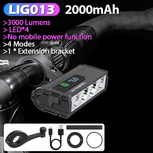 Bicycle Light Front 10000Lumen Bike Light 10000Mah Waterproof Flashlight USB Charging MTB Road Cycling Lamp Accessories